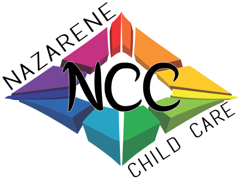 Nazarene Childcare White Outline Logo